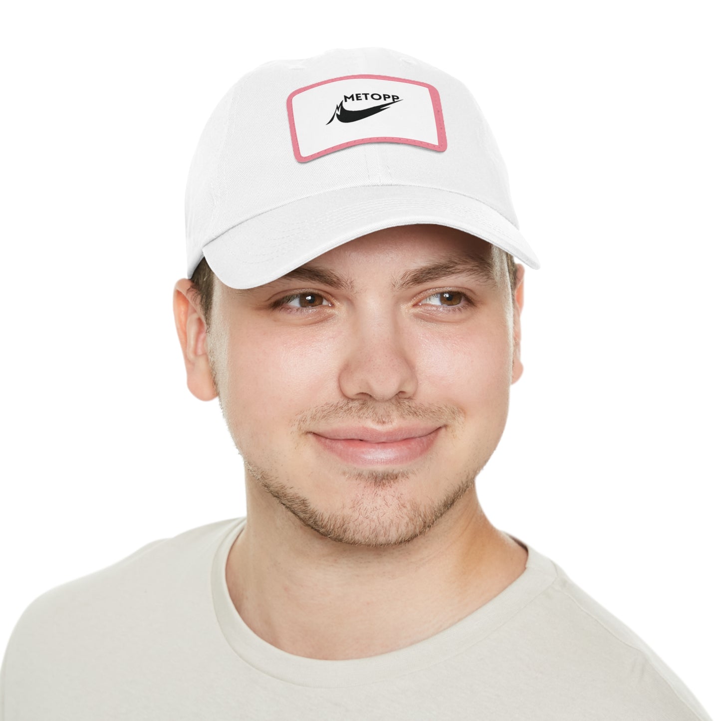 Dad Hat with Leather Patch (Rectangle)